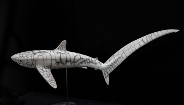 REQUIN RENARD -Laurent Yvelin -raku nu - 66cmX44cmX47cm -06